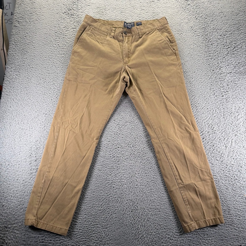 American Rag Cie Pant Mens 36x30 Brown Cotton Khakis Straight Slim Fit Workwear